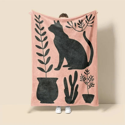 Plaid Personnalisé Chat Félix Multicolore / Taille L - 150x200 cm (Taille identique à l'image)