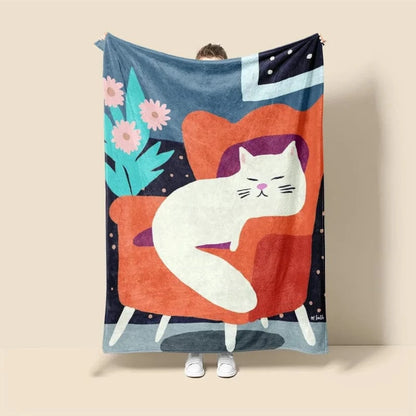 Plaid Personnalisé Tigre Éclipse Multicolore / Taille L - 150x200 cm (Taille identique à l'image)