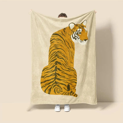 Plaid Personnalisé Tigre Onyx Multicolore / Taille L - 150x200 cm (Taille identique à l'image)