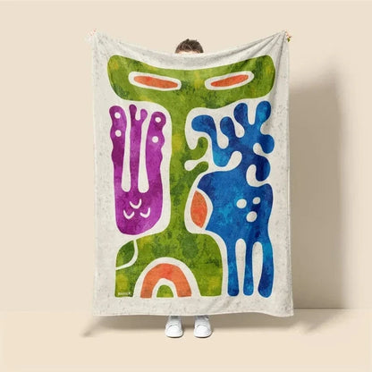 Plaid Personnalisé Abstrait Dynamique Multicolore / Taille M - 130x150 cm