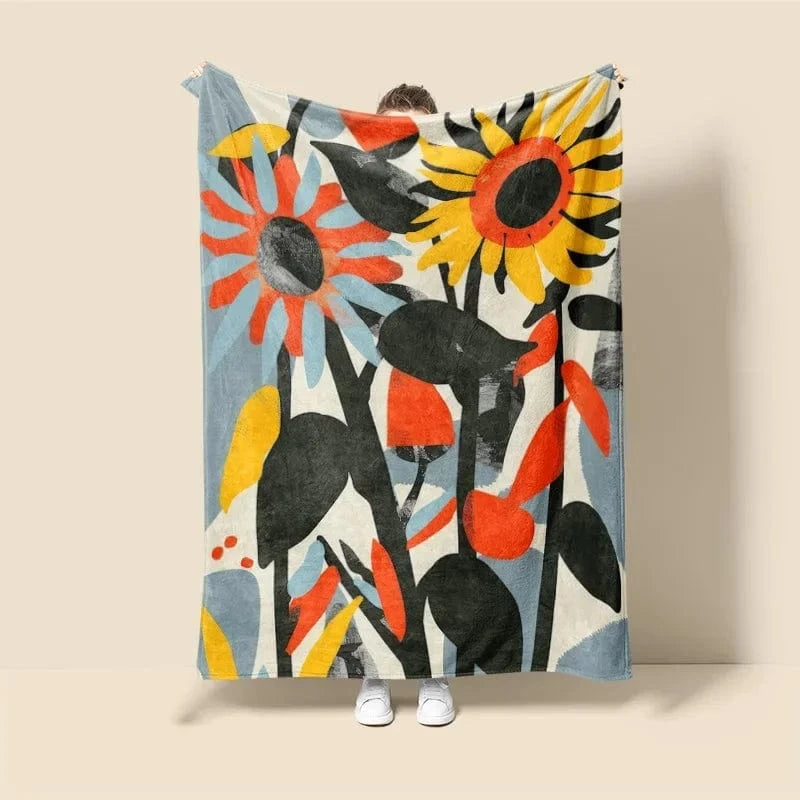 Plaid Personnalisé Aura Florale Multicolore / Taille S - 100x130 cm