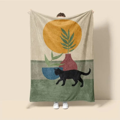 Plaid Personnalisé Chat Milo Multicolore / Taille S - 100x130 cm