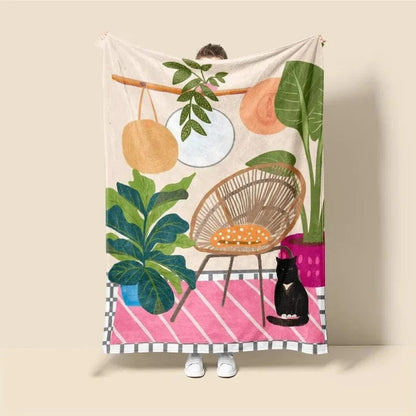 Plaid Personnalisé Chat Nala Multicolore / Taille S - 100x130 cm