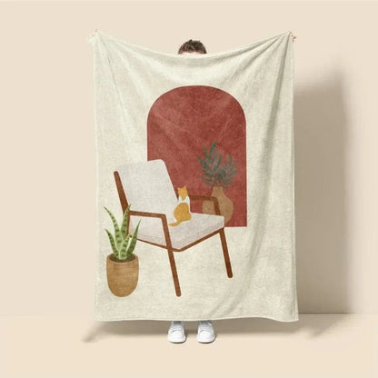 Plaid Personnalisé Chat Tigris Multicolore / Taille S - 100x130 cm