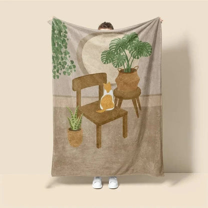 Plaid Personnalisé Chat Whisky Multicolore / Taille S - 100x130 cm