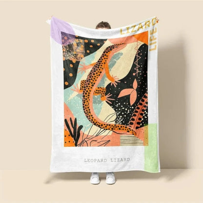 Plaid Personnalisé Gecko Maurice Multicolore / Taille S - 100x130 cm