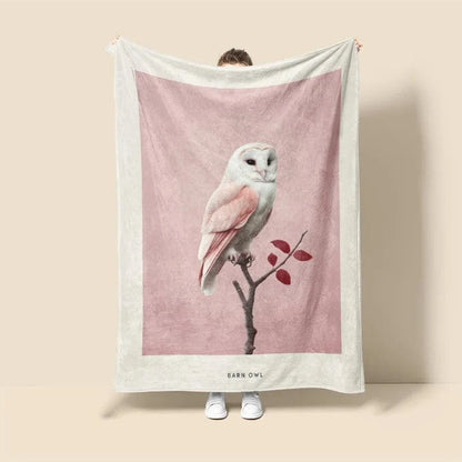 Plaid Personnalisé Hibou de Minuit Multicolore / Taille S - 100x130 cm