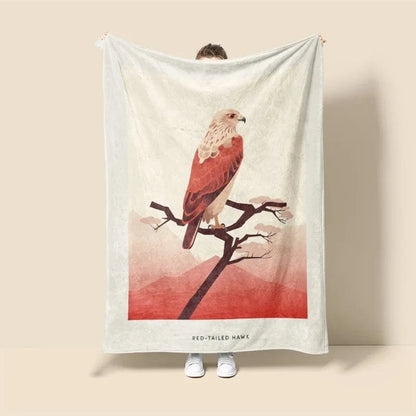 Plaid Personnalisé Hibou Iris Multicolore / Taille S - 100x130 cm