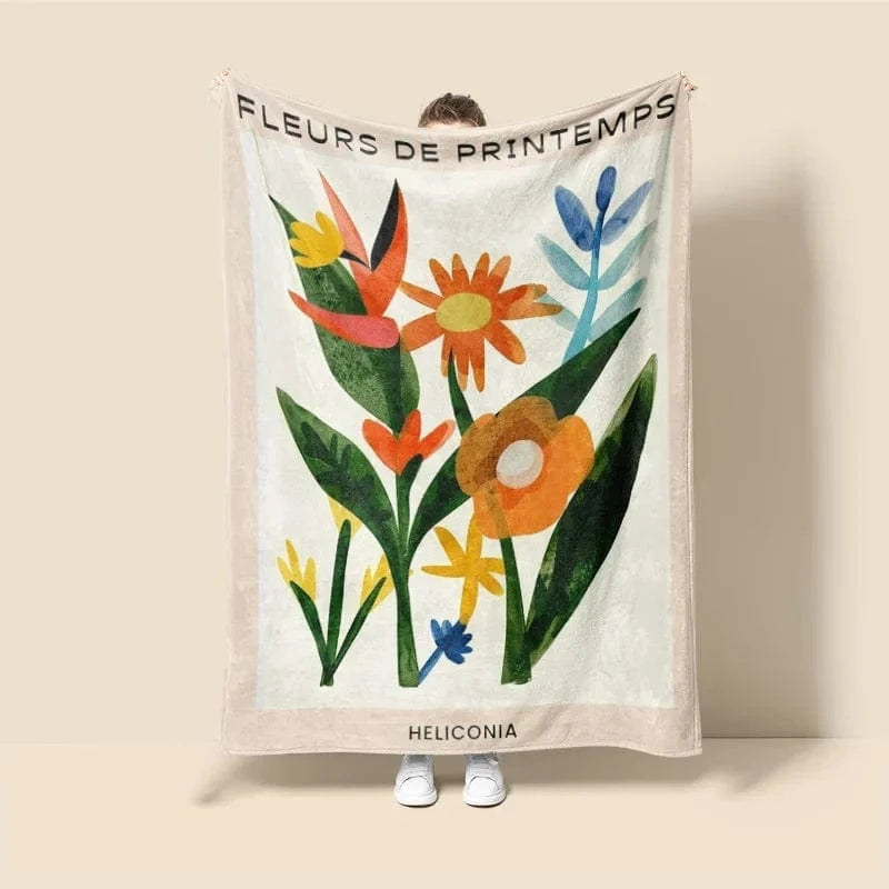 Plaid Personnalisé Jardin en Fusion Multicolore / Taille S - 100x130 cm