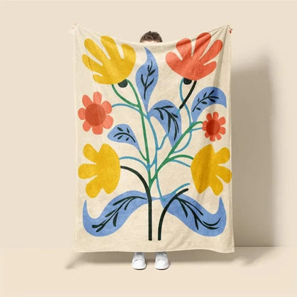 Plaid Personnalisé Pétales Solaires Multicolore / Taille S - 100x130 cm