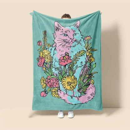 Plaid Personnalisé Rêve de Tigre Multicolore / Taille S - 100x130 cm