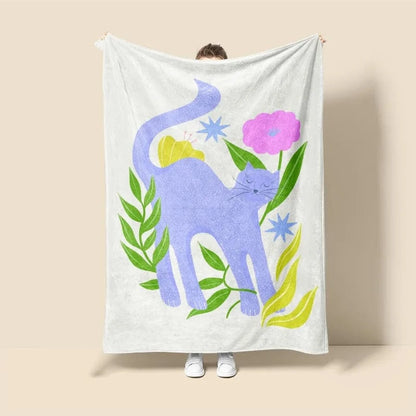 Plaid Personnalisé Tigre d’Orage Multicolore / Taille S - 100x130 cm