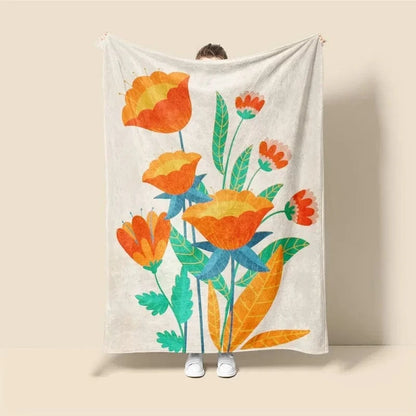 Plaid Personnalisé Chaleur Botanique Multicolore / Taille S - 75x100 cm