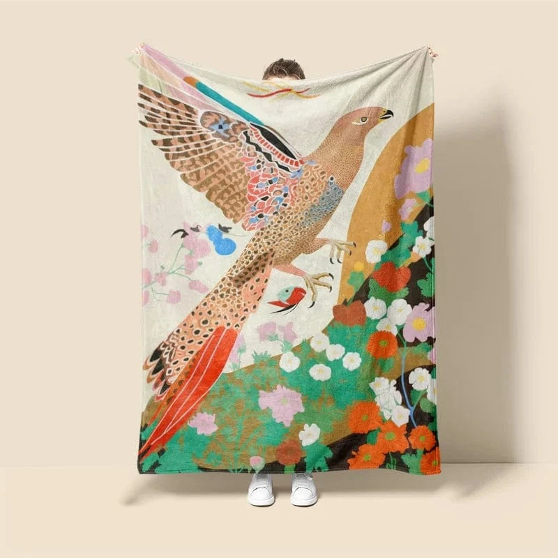 Plaid Personnalisé Danse des Plumes Multicolore / Taille S - 75x100 cm