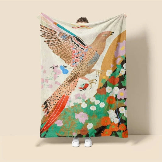 Plaid Personnalisé Danse des Plumes Multicolore / Taille S - 75x100 cm