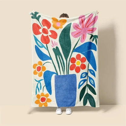 Plaid Personnalisé Éclosion de Feu Multicolore / Taille S - 75x100 cm