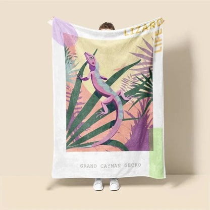 Plaid Personnalisé Gecko Luna Multicolore / Taille S - 75x100 cm