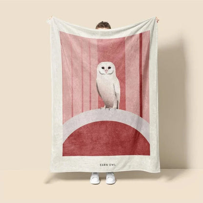 Plaid Personnalisé Hibou Céleste Multicolore / Taille S - 75x100 cm