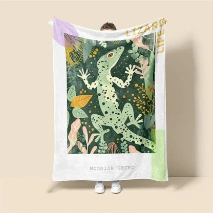 Plaid Personnalisé Lézard Tropical Multicolore / Taille S - 75x100 cm