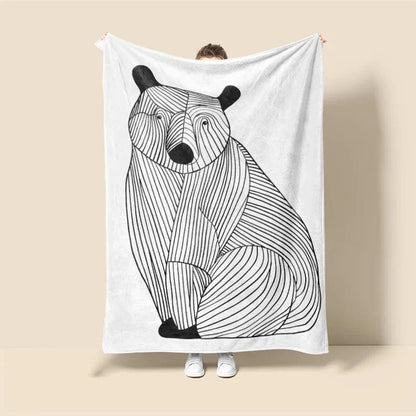 Plaid Personnalisé Ours Hugo Multicolore / Taille S - 75x100 cm