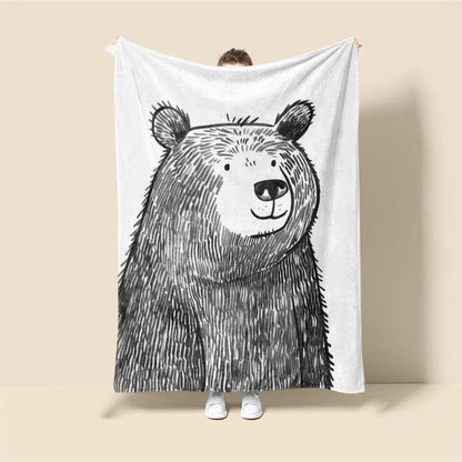 Plaid Personnalisé Ours Teddy Multicolore / Taille S - 75x100 cm