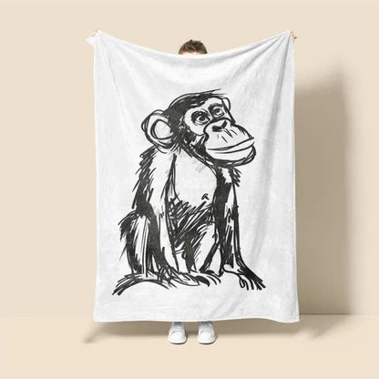 Plaid Personnalisé Singe Oscar Multicolore / Taille S - 75x100 cm