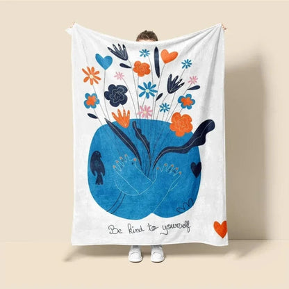 Plaid Personnalisé Soleil en Pétales Multicolore / Taille S - 75x100 cm