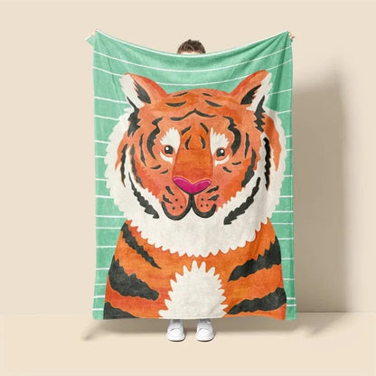 Plaid Personnalisé Tigre Atlas Multicolore / Taille S - 75x100 cm