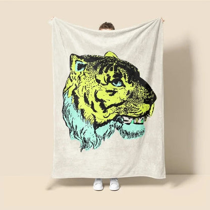 Plaid Personnalisé Tigre Nero Multicolore / Taille S - 75x100 cm