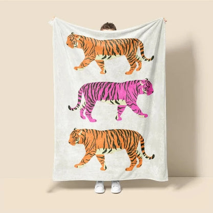 Plaid Personnalisé Tigre Orion Multicolore / Taille S - 75x100 cm