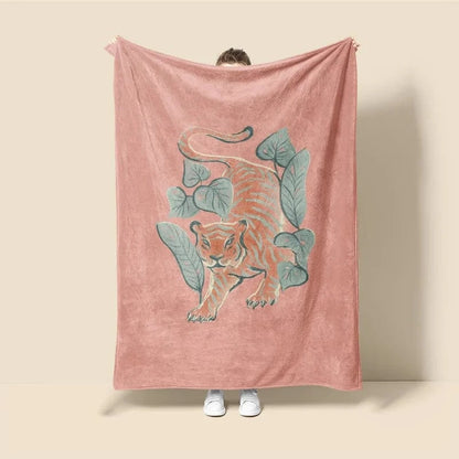 Plaid Personnalisé Tigre Zénith Multicolore / Taille S - 75x100 cm