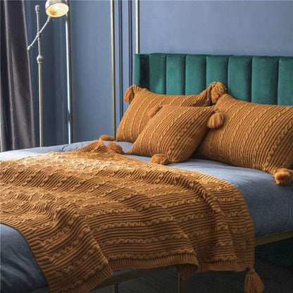 Plaid Laine Orange Chic  Orange / Taille M - 130x160 cm