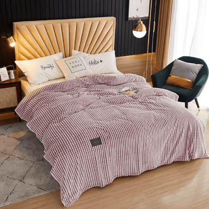 Plaid Bordeaux en Flanelle Polaire 