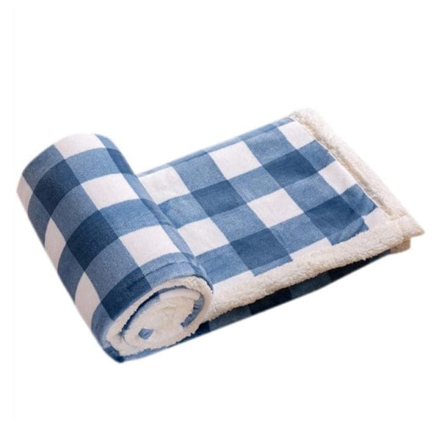 Plaid Écossais Cosy Blanc et Bleu | JustAplaid Blanc & Bleu / 130x150 cm