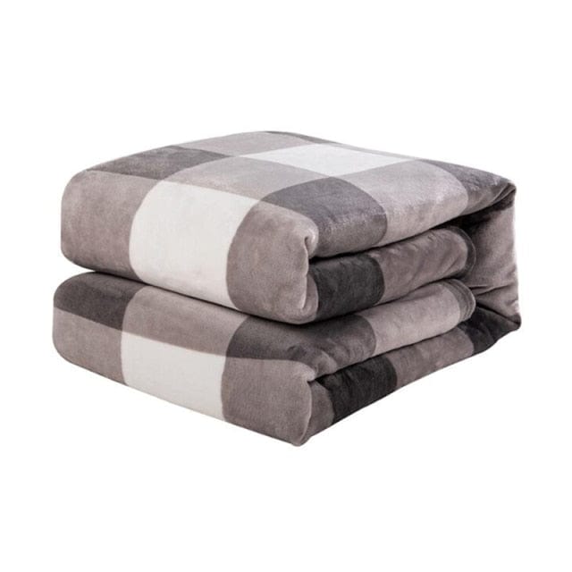 Plaid Écossais Gris et Blanc - Collection Élégance | JustAplaid Gris & Blanc / 130x150 cm