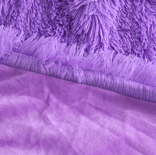 Plaid en Fausse Fourrure Violet Luxueux | JustAplaid Violet / 130x160 cm