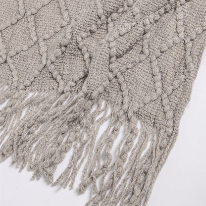 Plaid en Laine Beige Poudré Luxe 