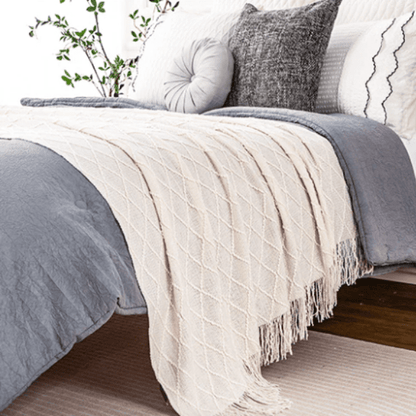 Plaid en Laine Élégant - Coloris Ecru 