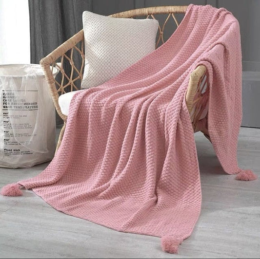 Plaid en Laine Vierge Rose Pure | JustAplaid Rose / 110x150 cm