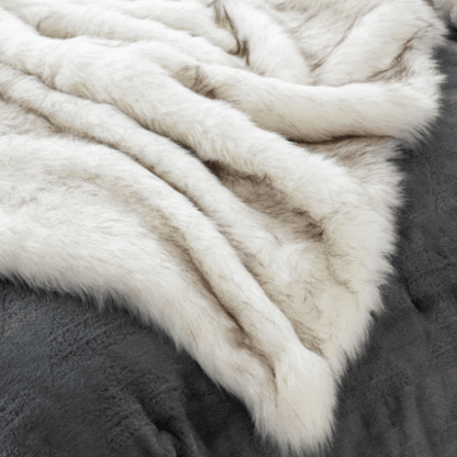 Plaid Fausse Fourrure Luxueux Blanc - Édition Prestige 