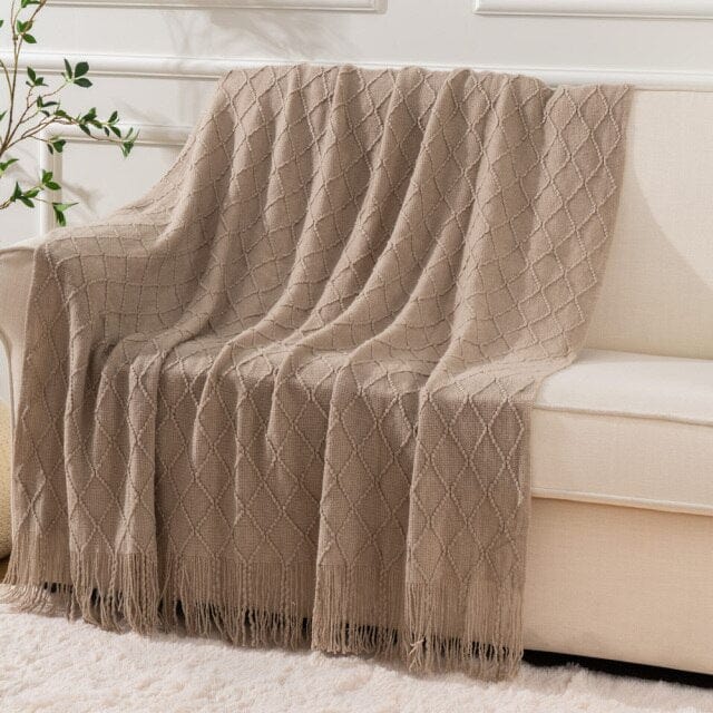 Plaid Laine Elégant Taupe - Collection Luxe 