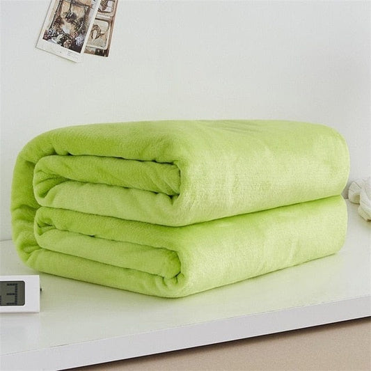 Plaid Polaire Chaud en Vert Pomme | JustAplaid Vert Pomme / 150x200 cm