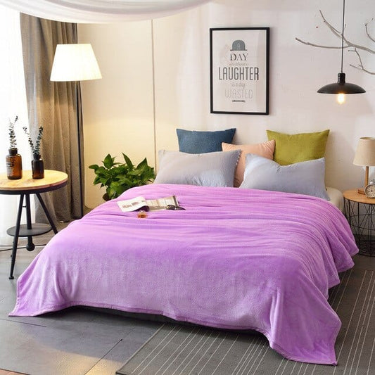 Plaid Polaire Chaud en Violet Glamour | JustAplaid Violet / 150x200 cm