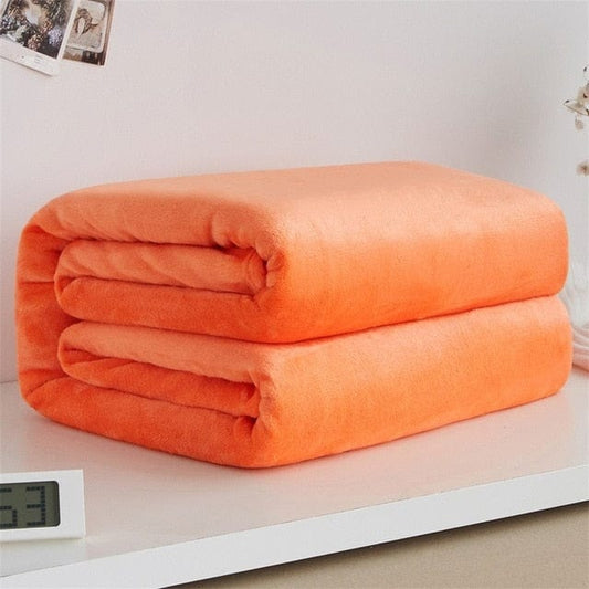 Plaid Polaire Chaud Orange Uni | JustAplaid Orange / 150x200 cm