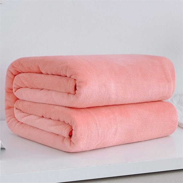 Plaid Polaire Chaud Rose Pâle Cosy | JustAplaid