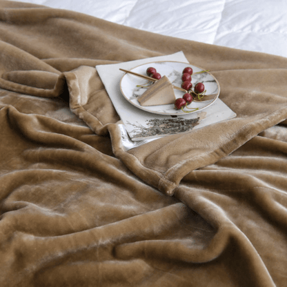 Plaid Polaire de Luxe en Beige 