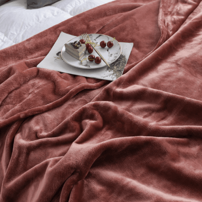 Plaid Polaire de Luxe en Marron 