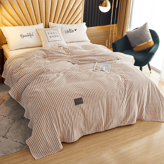 Plaid Polaire Flanelle Orange Cosy Haven | JustAplaid