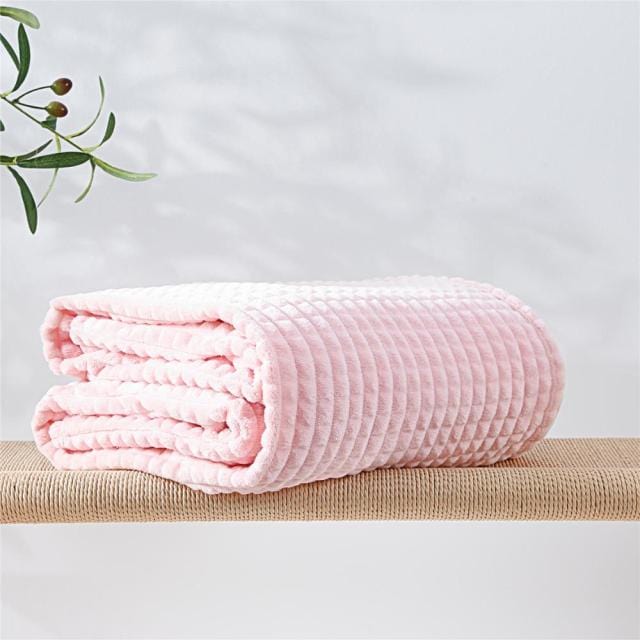 Plaid Polaire Luxe pour Canapé Rose | JustAplaid Rose / 130x150 cm