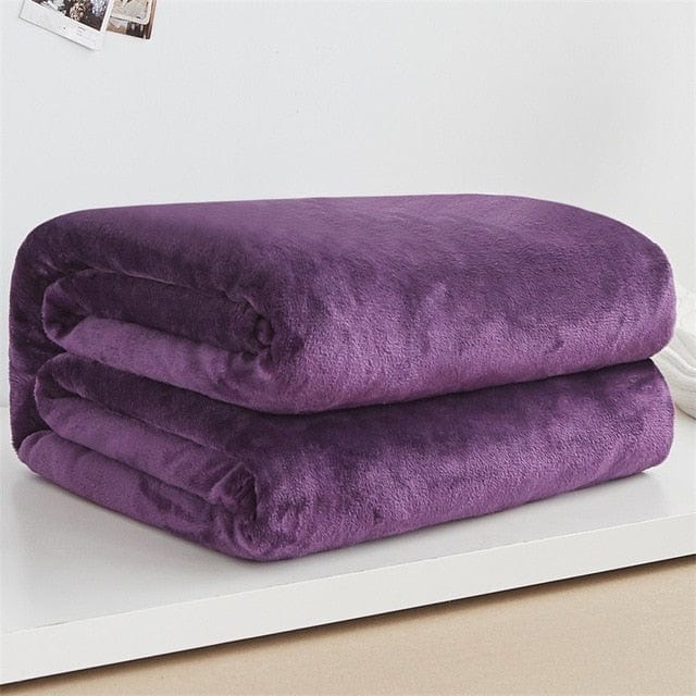 Plaid Polaire Luxe Violet Foncé | JustAplaid Violet Foncé / 150x200 cm